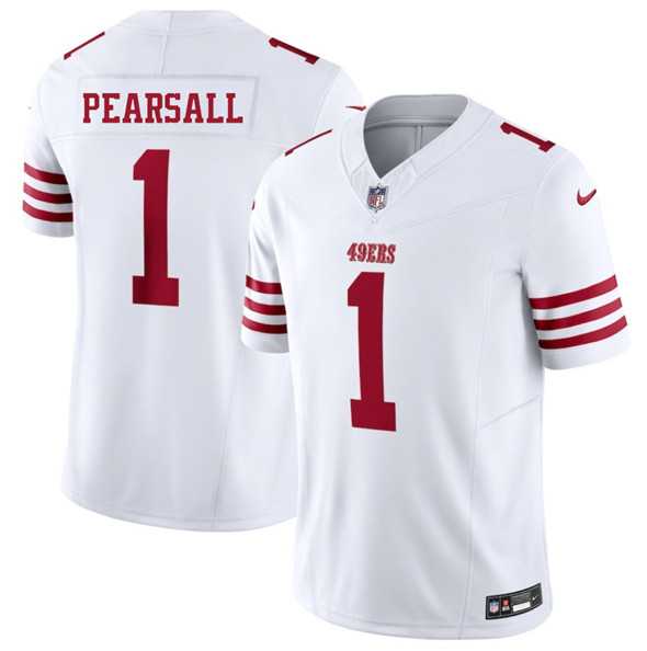 Men & Women & Youth San Francisco 49ers #1 Ricky Pearsall White 2025 F.U.S.E. Vapor Untouchable Limited Stitched Jersey